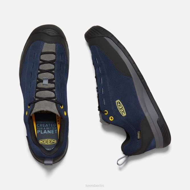 R0Z41 Wasserdichte Wildleder-Sneaker Jasper II Keen schwarzer Iris-Magnet