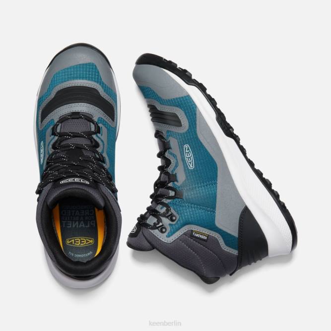 R0Z4187 Tempo Flex wasserdichte Wandertrainerstiefel Keen blaues Korallen-Sternweiß