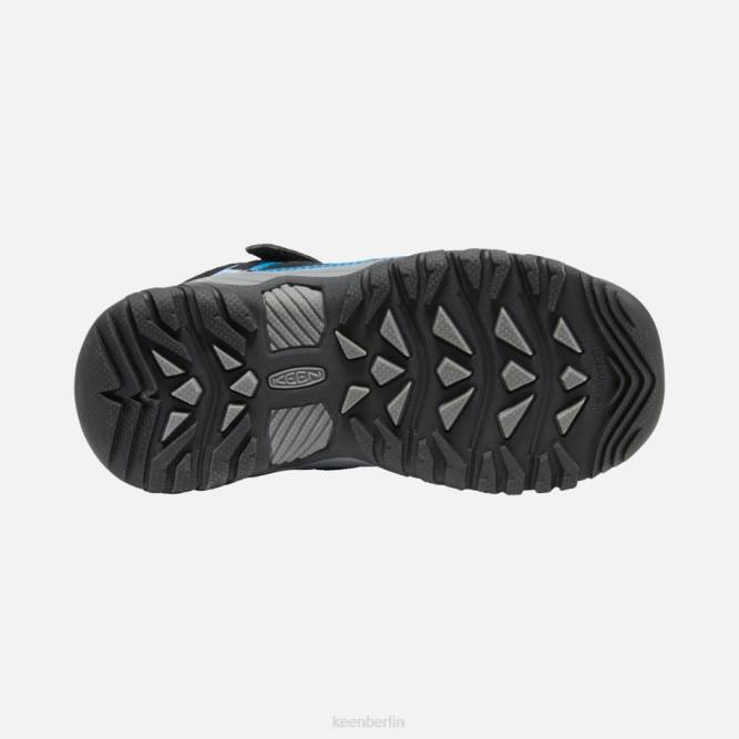 R0Z4282 Mykonos blau-gelbe jüngere \ Targhee Sport Vent Wanderschuhe Keen Mykonos blau-scharfes Gelb