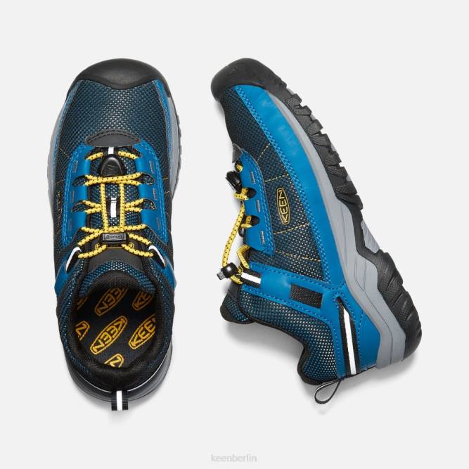 R0Z4287 Mykonos blau-gelbe ältere \Targhee Sport Vent Wandertrainer Keen Mykonos blau-scharfes Gelb