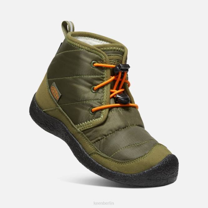 R0Z4313 Älterer wasserdichter Chukka „Howser II“ Keen Capulet-Oliv-Rotorange