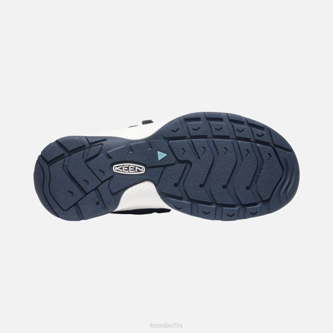 R0Z433 Offene Sandalen von Astoria West Keen blaue Nächte-schwarze Iris