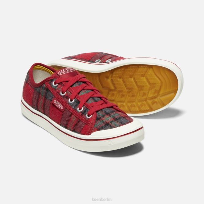 R0Z4352 Elsa V-Sneaker Keen rote karierte rote Dahlie