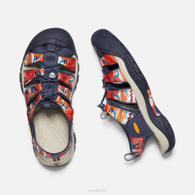 R0Z4405 Newport x Outdoor-Afro Keen grooviges Orange-Marineblau