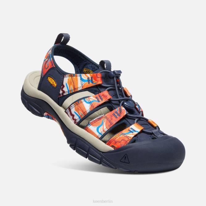 R0Z4405 Newport x Outdoor-Afro Keen grooviges Orange-Marineblau