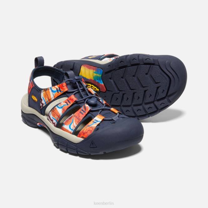 R0Z4405 Newport x Outdoor-Afro Keen grooviges Orange-Marineblau