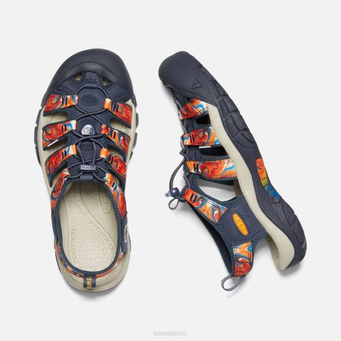 R0Z4407 Newport x Outdoor-Afro Keen grooviges Orange-Marineblau
