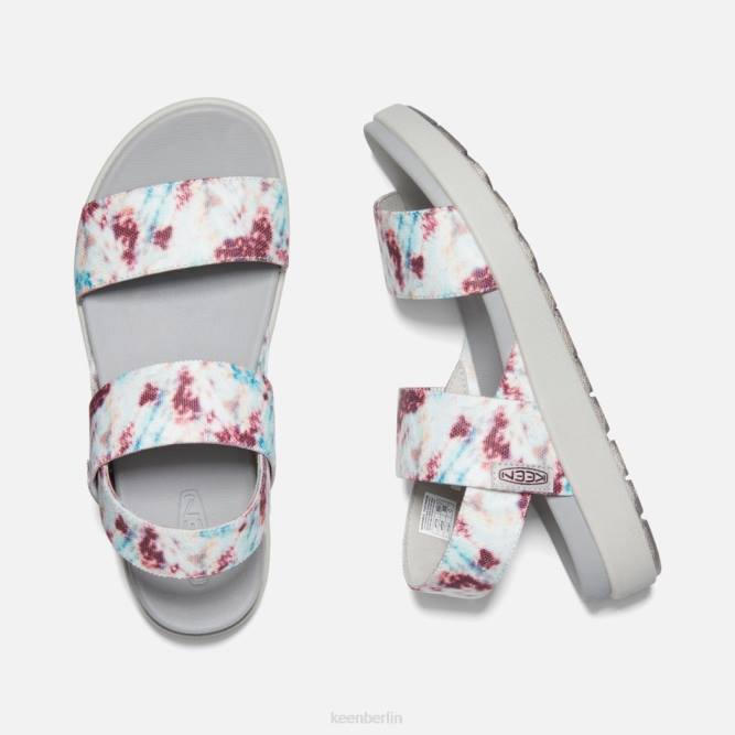 R0Z446 Lässige Sandalen von Elle mit Rückenriemen Keen Andorra-Tie-Dye