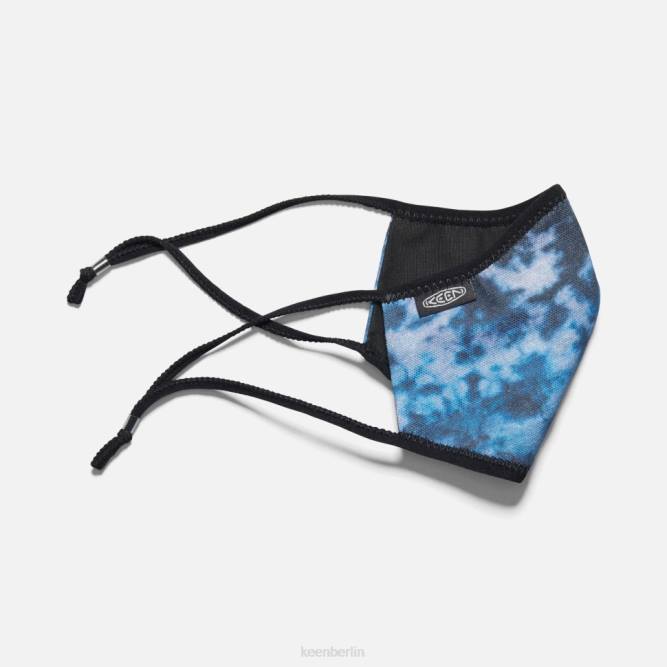 R0Z4468 Zusammen Maske XS/S – Batikfärbung Keen blaue Krawattenfarbe