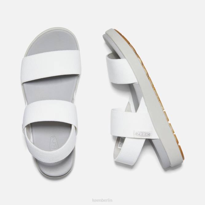 R0Z448 Lässige Sandalen von Elle mit Rückenriemen Keen Weißdampf