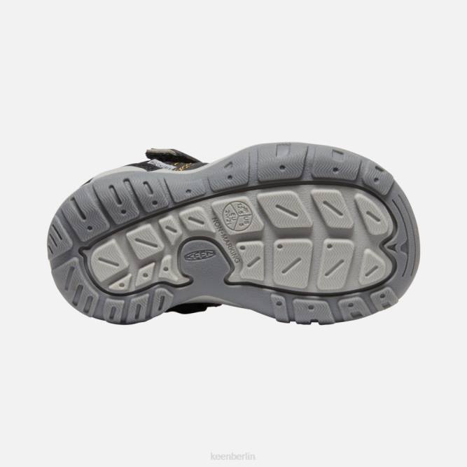 R0Z4553 Schwarz-gelber Knotch-Peak-Sneaker für Kleinkinder Keen schwarz-scharfes Gelb