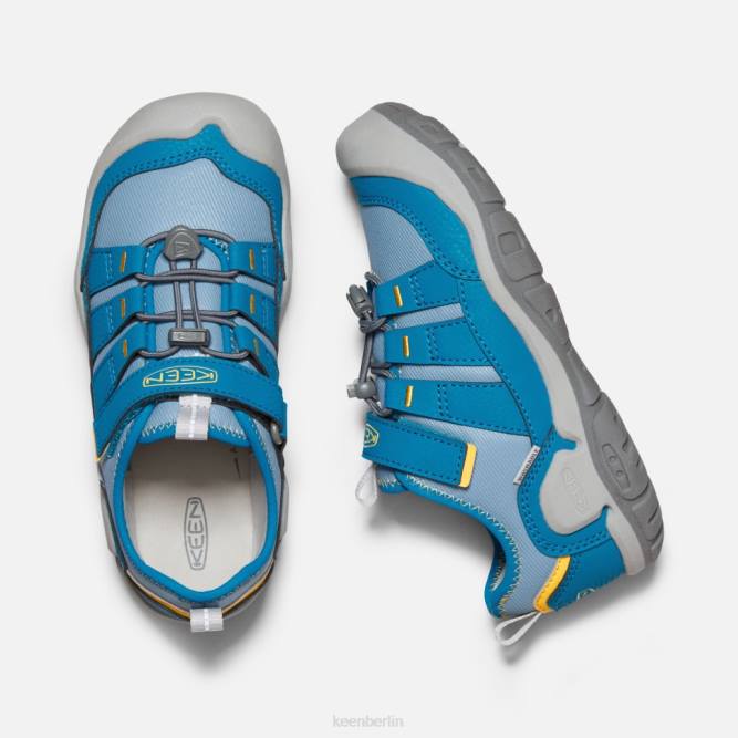 R0Z4566 Großer ausgehöhlter Sneaker mit Knoten Keen blauer Schatten-Mykonos-Blau