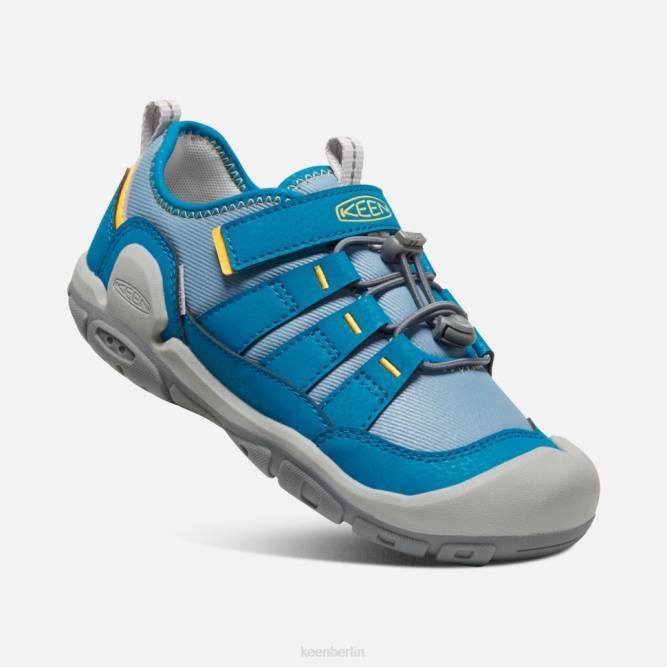 R0Z4566 Großer ausgehöhlter Sneaker mit Knoten Keen blauer Schatten-Mykonos-Blau