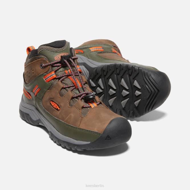 R0Z4599 Großer wasserdichter Targhee-Stiefel Keen dunkle Erd-Wald-Nacht