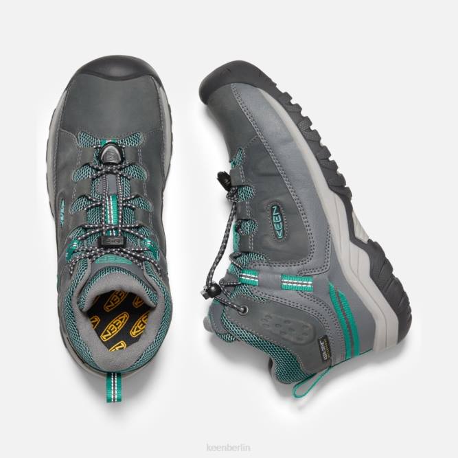 R0Z4606 Großer wasserdichter Targhee-Stiefel Keen Stahlgrau-Porzellan
