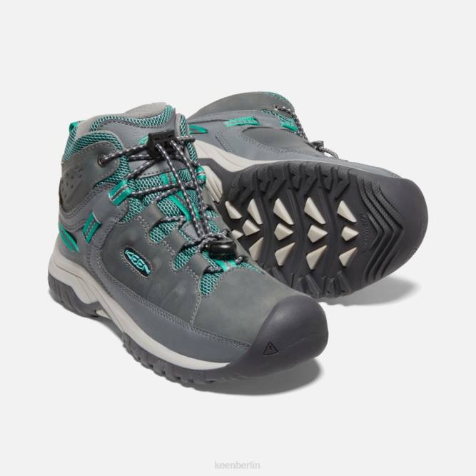 R0Z4606 Großer wasserdichter Targhee-Stiefel Keen Stahlgrau-Porzellan