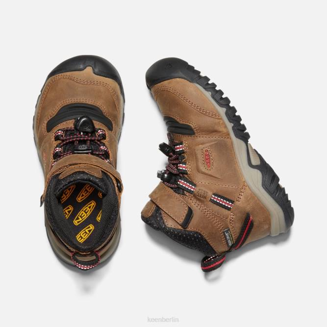 R0Z4609 Little \Ridge Flex wasserdichter Stiefel Keen Bison-roter Teppich