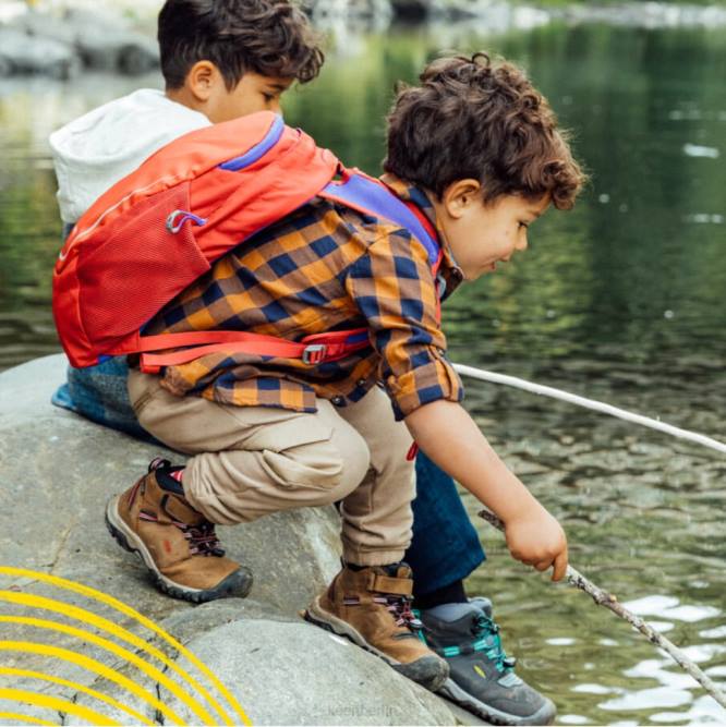 R0Z4609 Little \Ridge Flex wasserdichter Stiefel Keen Bison-roter Teppich