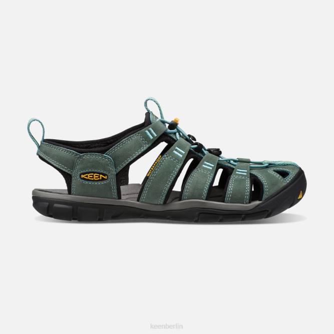 R0Z487 Cnx-Sandalen aus Clearwater-Leder Keen mineralisch blau-gelb