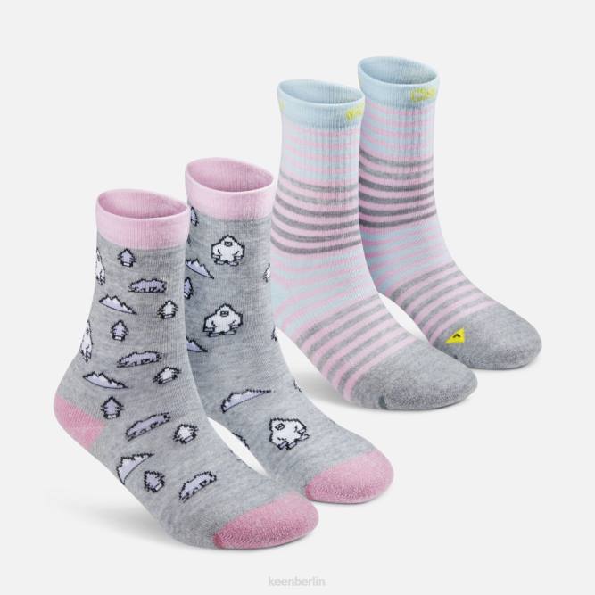 R0Z4419 Bequeme Crew-Socken im 2er-Pack Keen Feder-Yeti-Druck