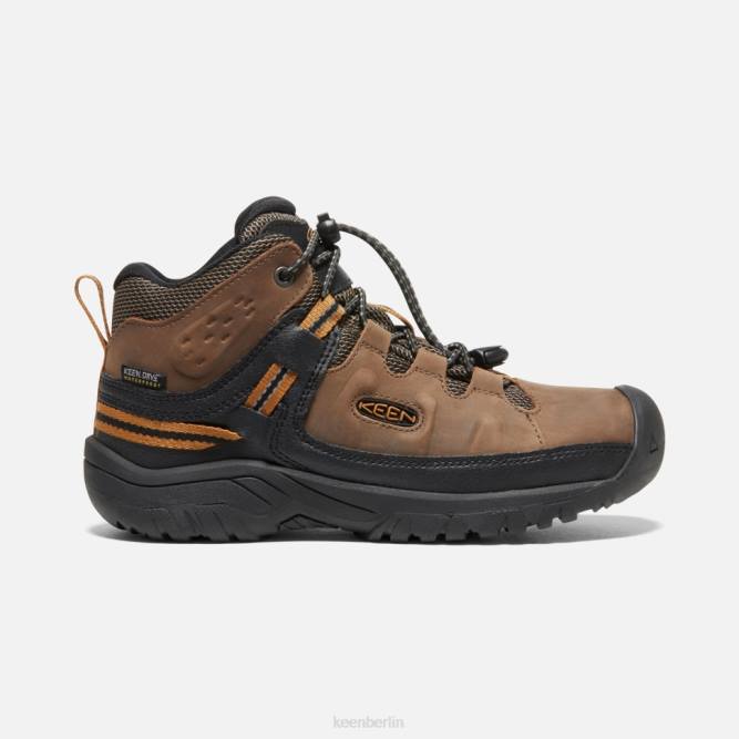 R0Z4523 Großer wasserdichter Targhee-Stiefel Keen dunkles erdgoldenes Braun